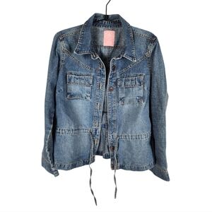 Monte Carlo Polo & Jockey Club vintage inspired casual denim jacket Small